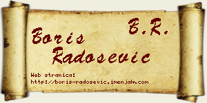 Boris Radošević vizit kartica